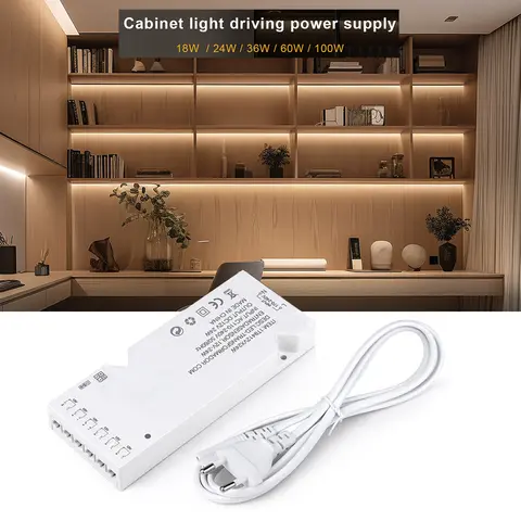 Driver per strisce LED Adattatore di alimentazione UE USA per armadio 6/10x Porta Dupont 24W 36W 60W 100W Trasformatore di illuminazione