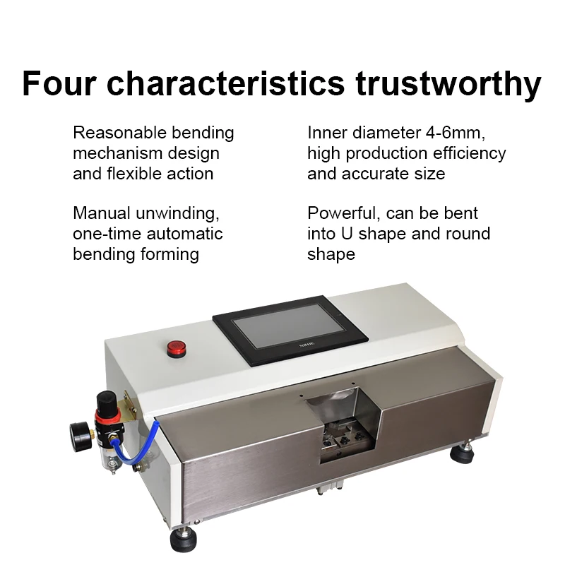1-6mm2 Automatic Wire Loop Bending Machine Copper Electrical Wire U-shaped Semi-circular Arc Line Bending Machine for Metal
