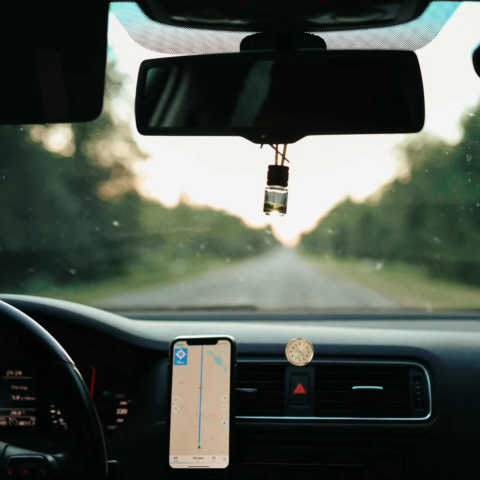 

Car Clock Dashboard Mini Glass Automotive Driving Recorder Fashionable Style Classy Design Gifts Family Friends