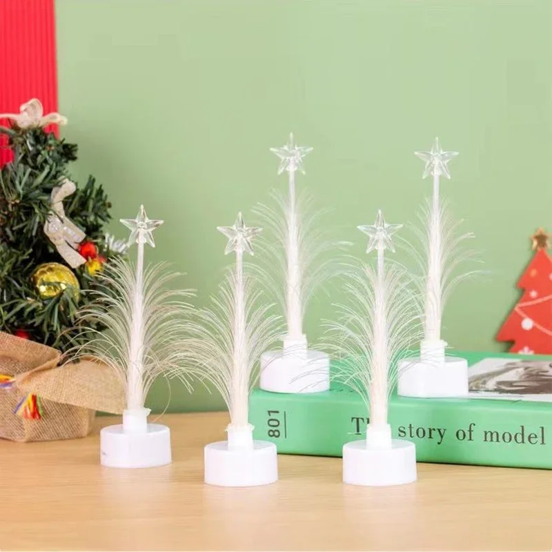 LED Fiber Optic Lights Colorful Discoloration Optical Fiber Night Lamp Kids Gift Bedroom Living Room Decor Xmas Ornaments