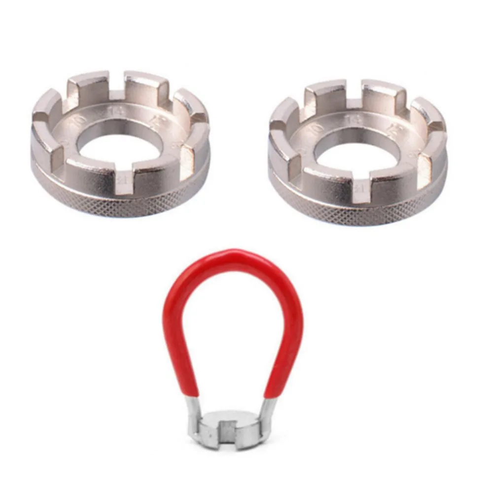 Steel Bicycle Spoke Wrench Tools Heavy-Duty Flexible Adjustment Cycling Spoke Wrench Set Deformation Correction Portable