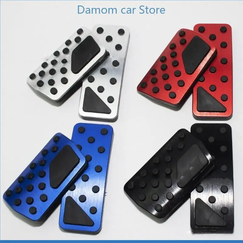 

A2UC Industrial Grade Brake Pedal Pad Gas Accelerator Pedal Cover Set Replace Car Accessories Aluminum Alloy Durable 2pcs