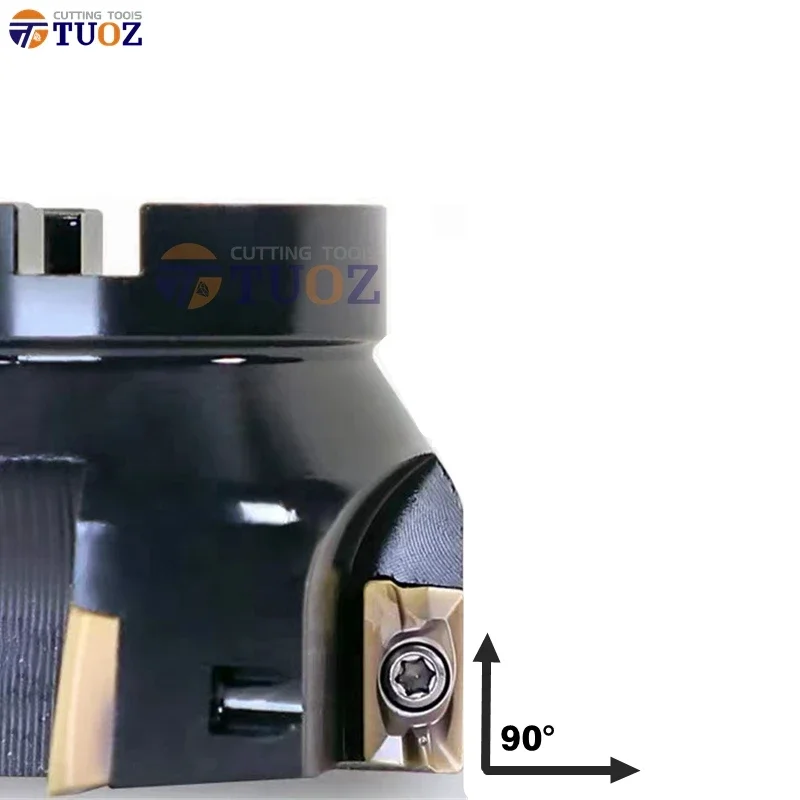 Imagem -04 - Tuoz-máquina de Trituração do Cnc Ângulo Direito de 90 Graus Cortador de Trituração da Cara Bap400r 6022 63-22 65-22 4t 5t 42 44 46 48 50 55 60 63 65 mm