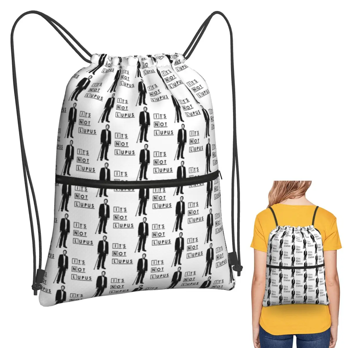 

Рюкзаки Dr House - It's Not Lupus, многофункциональные портативные карманные спортивные сумки на шнурке, сумки для книг для мужчин и женщин, школьные