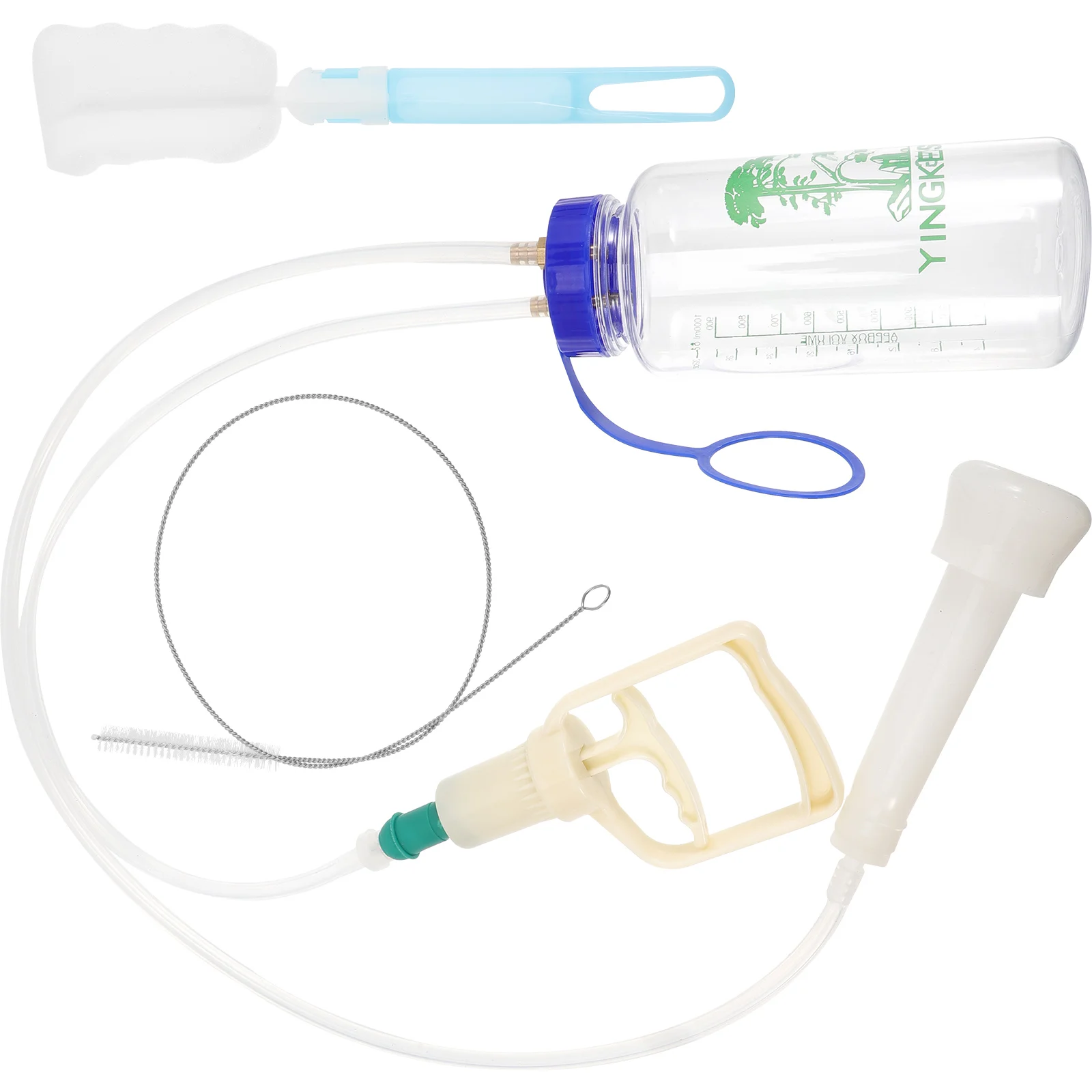 

1 Set Manual Cow Plastic Durable For Cows Sheep Farm Use Food Grade Reusable Dairy Livestock Equipment Milking Machine For Cows