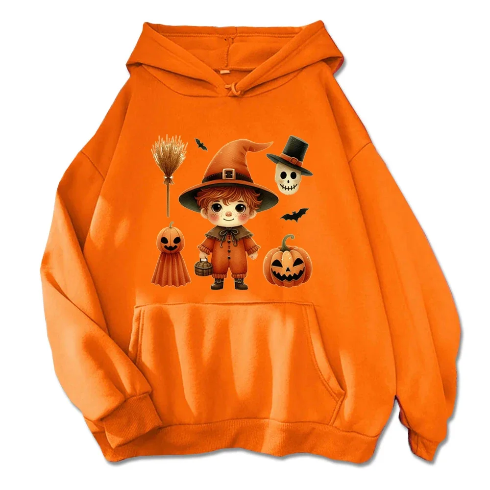 Happy Halloween Hoodie Jack-O-Lantern Witch Ghost Spider Halloween Cat human skeleton Man Woman Best Holiday Gift Ever