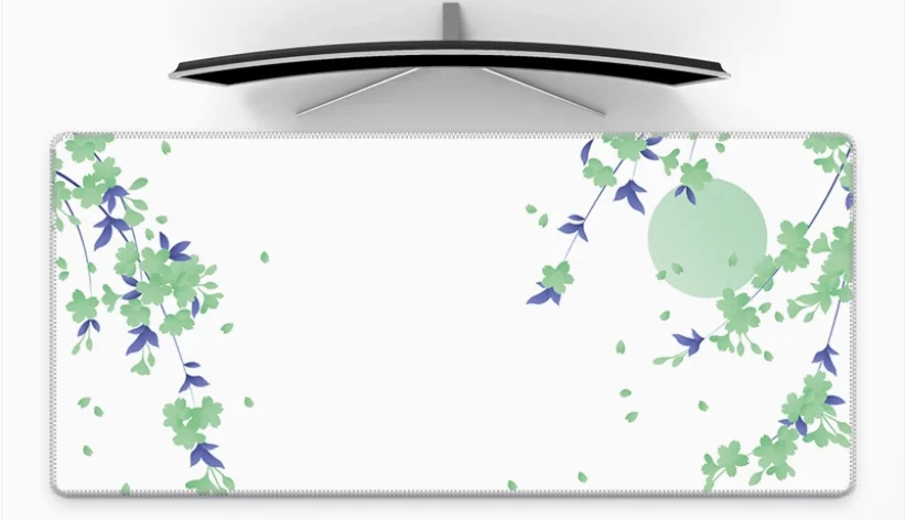 

Pure Color Simple Cherry Blossom Natural Plant Natural Rubber Laptop Office Gamer Pad on The Table Large Kawaii Gaming Anime