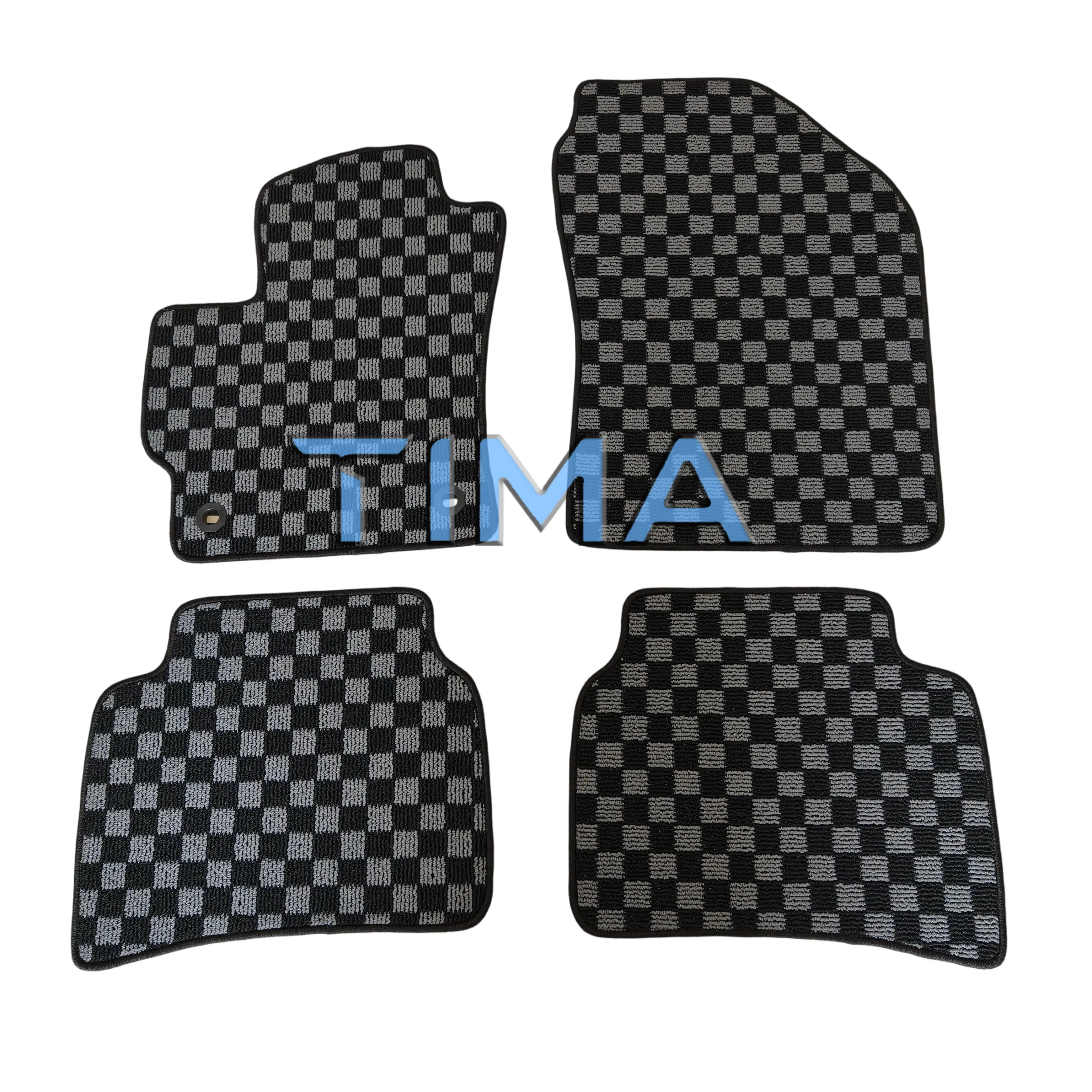 Dice Car Floor Mat Accessories Classical  Anti-Slip Checkered Print Floor Foot Pad Mats 4PCS For Toyota GR Corolla 2019-2026 LHD