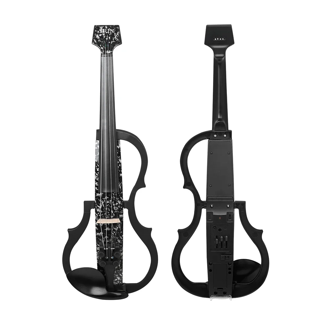 IRIN 4/4 Electric Violin Headless Carbon Fiber Fiddle Electric Violin With Bow Carry Case Headphone Cable Shoulder Rest