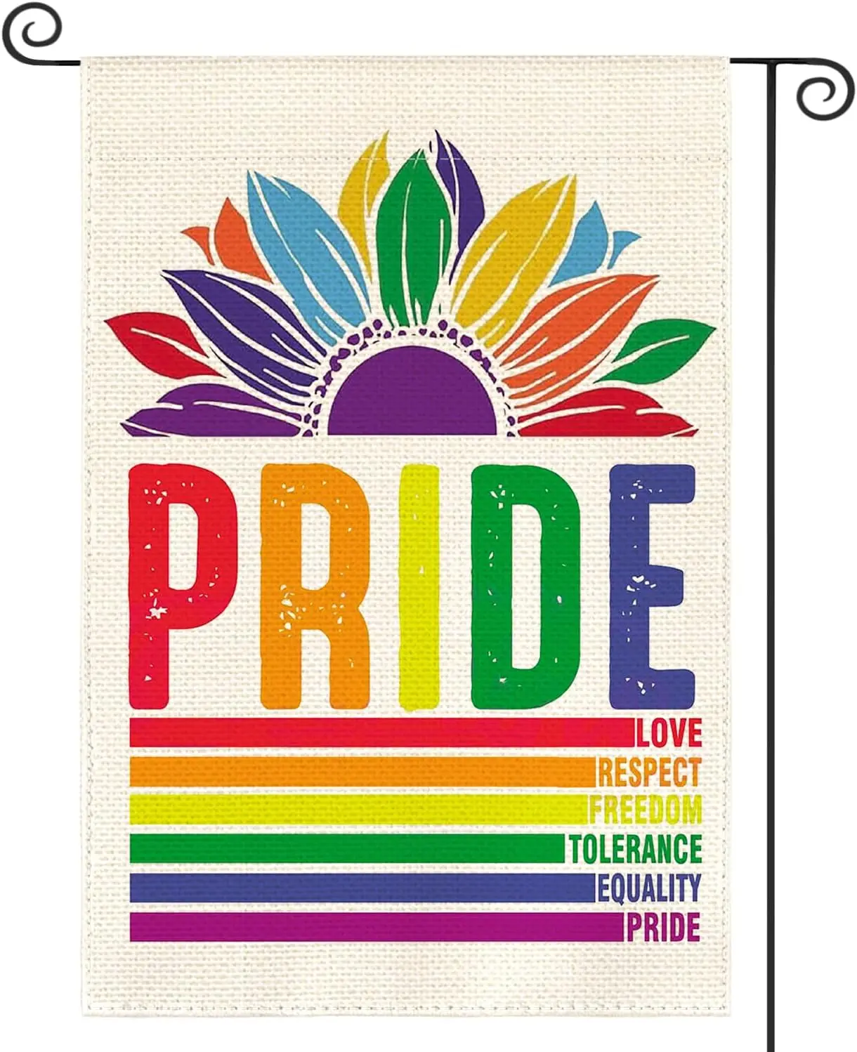 AVOIN colorlife Pride Rainbow Garden Flag 12x18 Inch Double Sided, LGBTQ+ Community Progress Yard Outdoor Flag