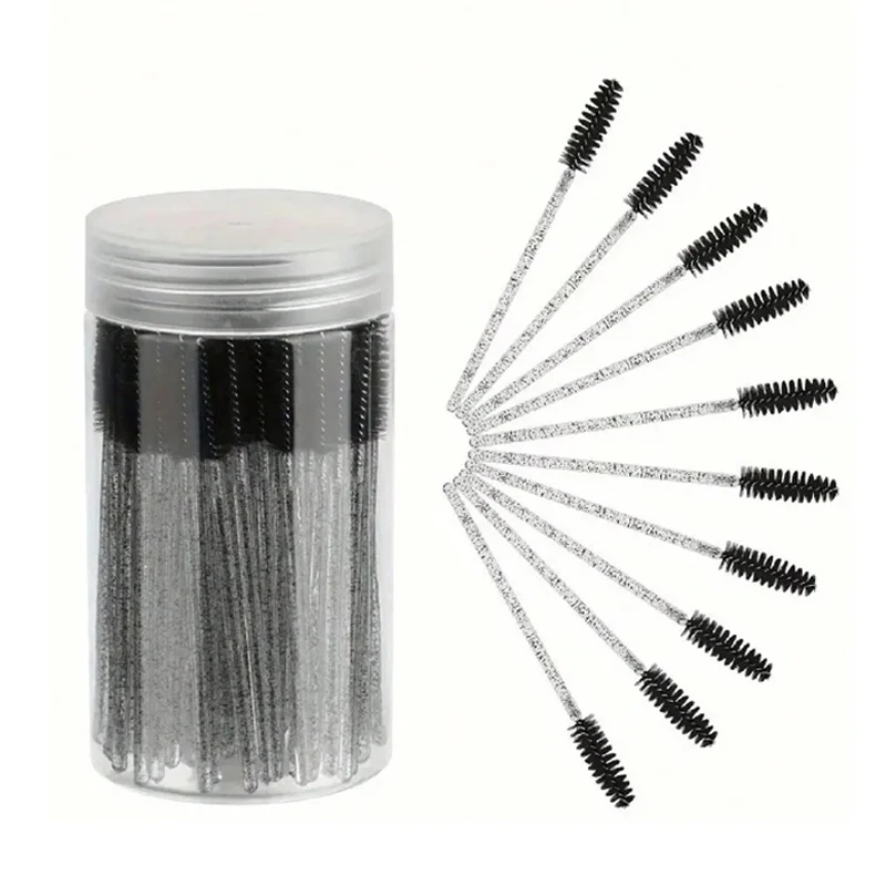 100 pezzi monouso pennelli per trucco in cristallo set di strumenti ciglia labbra micropennello mascara bacchette applicatore tampone strumenti per l'estensione delle ciglia