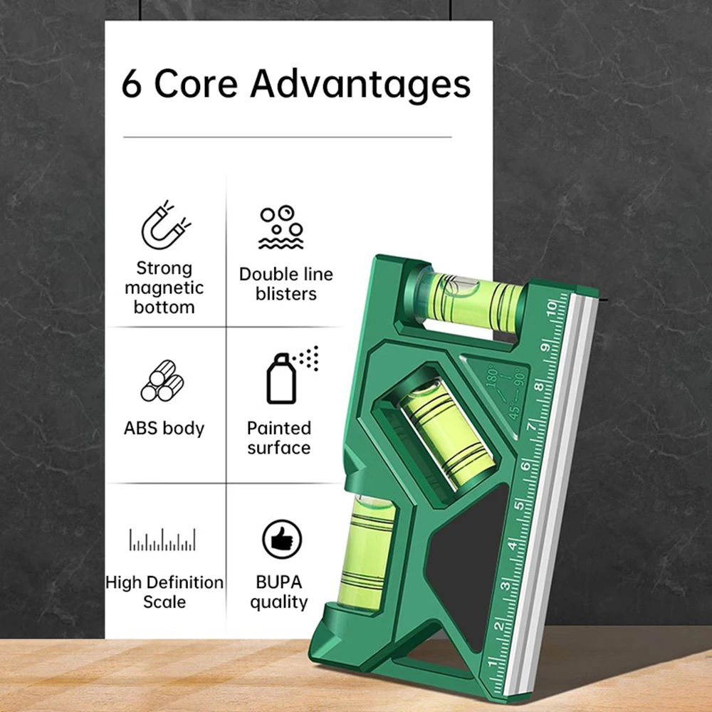 Gauge High-precision Horizontal Vertical Measure Metric Ruler Protractor Home Portable Magnetic Pocket Level Gauge Mini Level