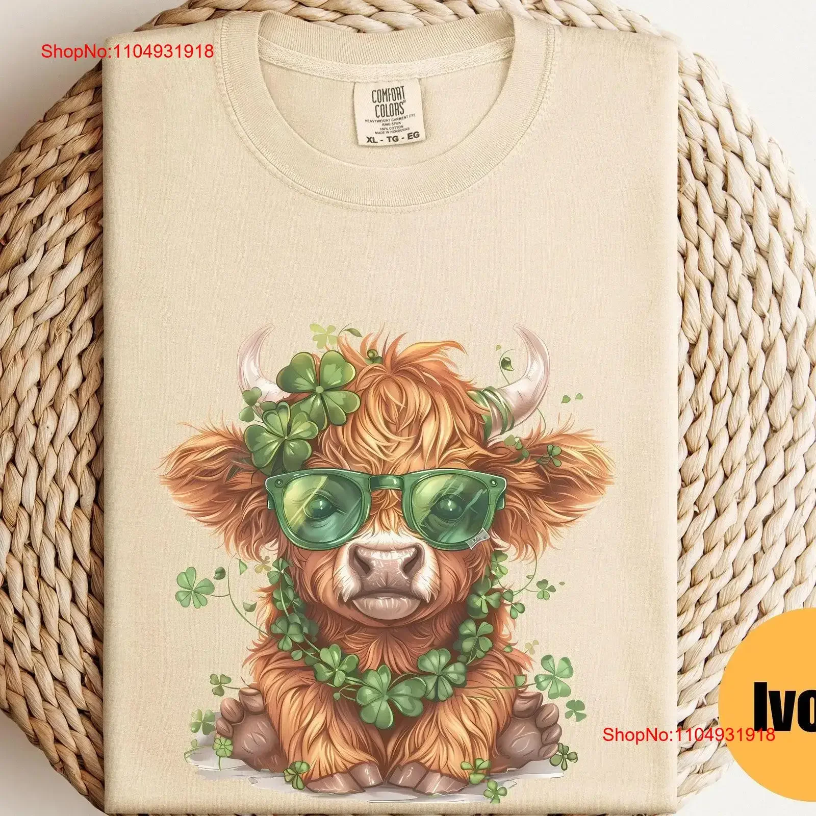 

St Patricks Day Hyland Cow T Shirt Lover Retro Funny Lucky vintage Washed designer clothes Soft Stretched Breathable graphic