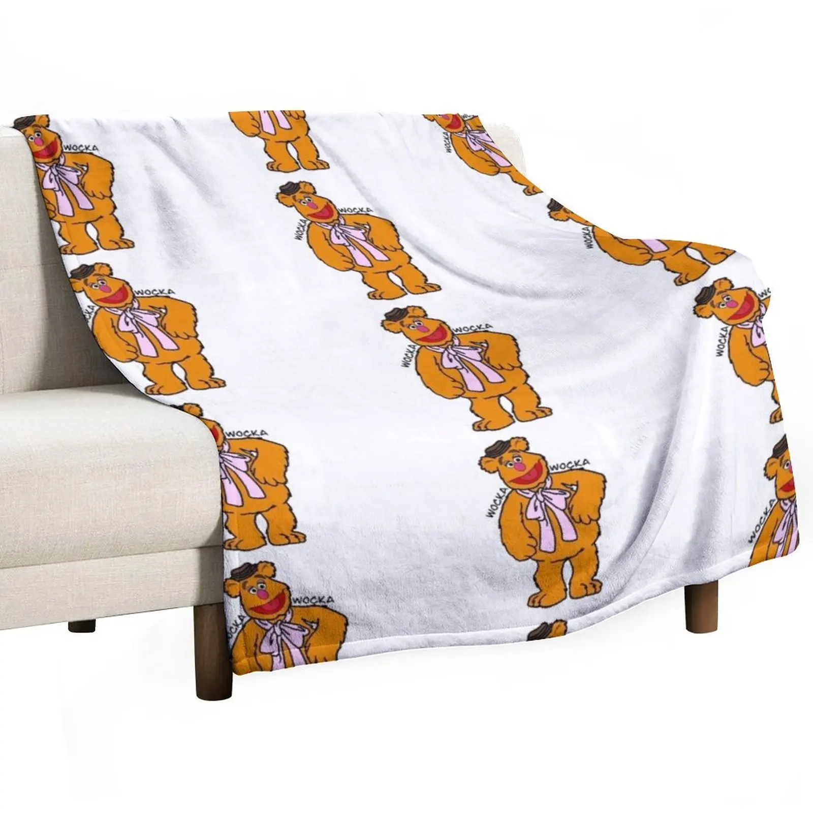 The Muppets - Fozzie Bear Wocka Wocka Throw Blanket For Baby Decoratives Flannel Blankets For Sofas Soft Big Hairy Blankets