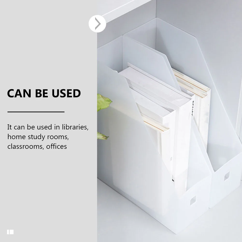 

3 Pcs Document File Rack Plastic Desktop Storage Holder 9x24x27cm Transparent Double Sided Frosted Folder Organizer Office