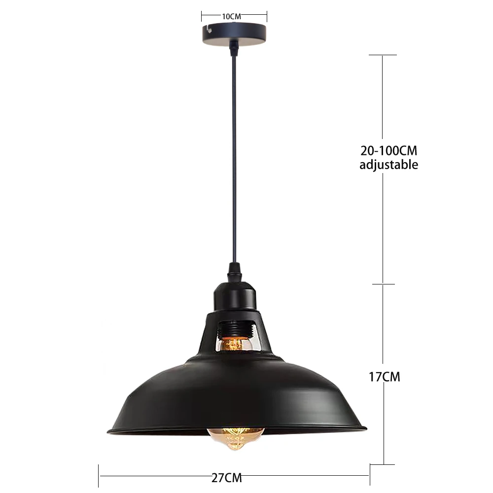 Loft Vintage suspension nordique rétro fer lumières industrielle suspension luminaire pour café Bar 