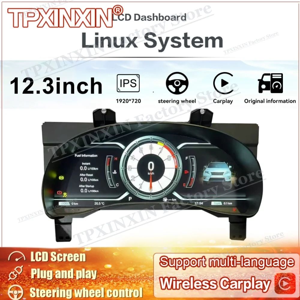 

HD Screen For Lexus RX 2009~2015 Linux Auto Gauge Car instrument cluster Digital LCD Cluster Car Digital Dashboard Panel Carplay