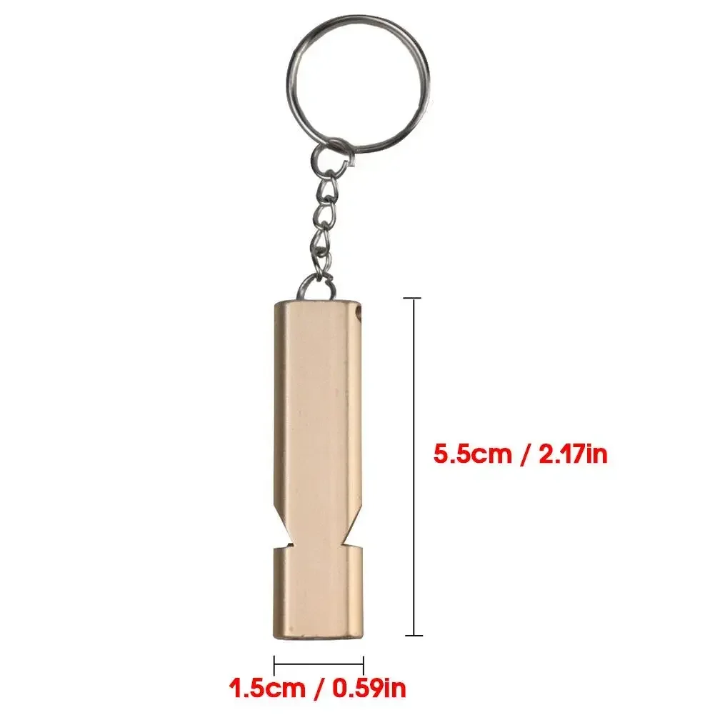 1-3PC Dual Frequency Survival Whistle Flat Metal Whistle for Outdoor Hiking Climbing Emergence Whistle Tools