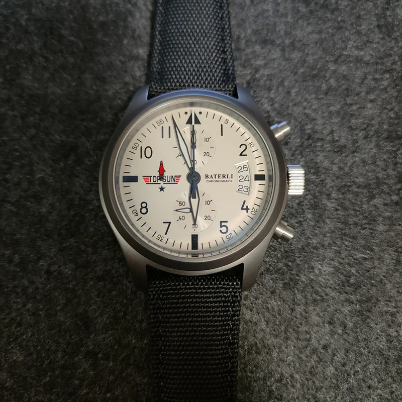 High Quality Chronograph Quartz VK Movement Man Watch Black Stainless Steel Sports Wristwatch On Sale