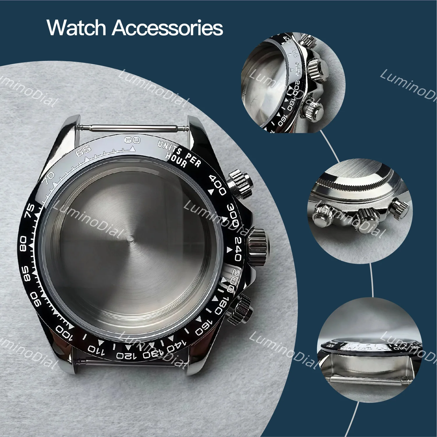 

Watches for man VK63 39mm Watch Case Silver/Gold/Rose For VK63 Watches Automatic Movement Accessory Parts
