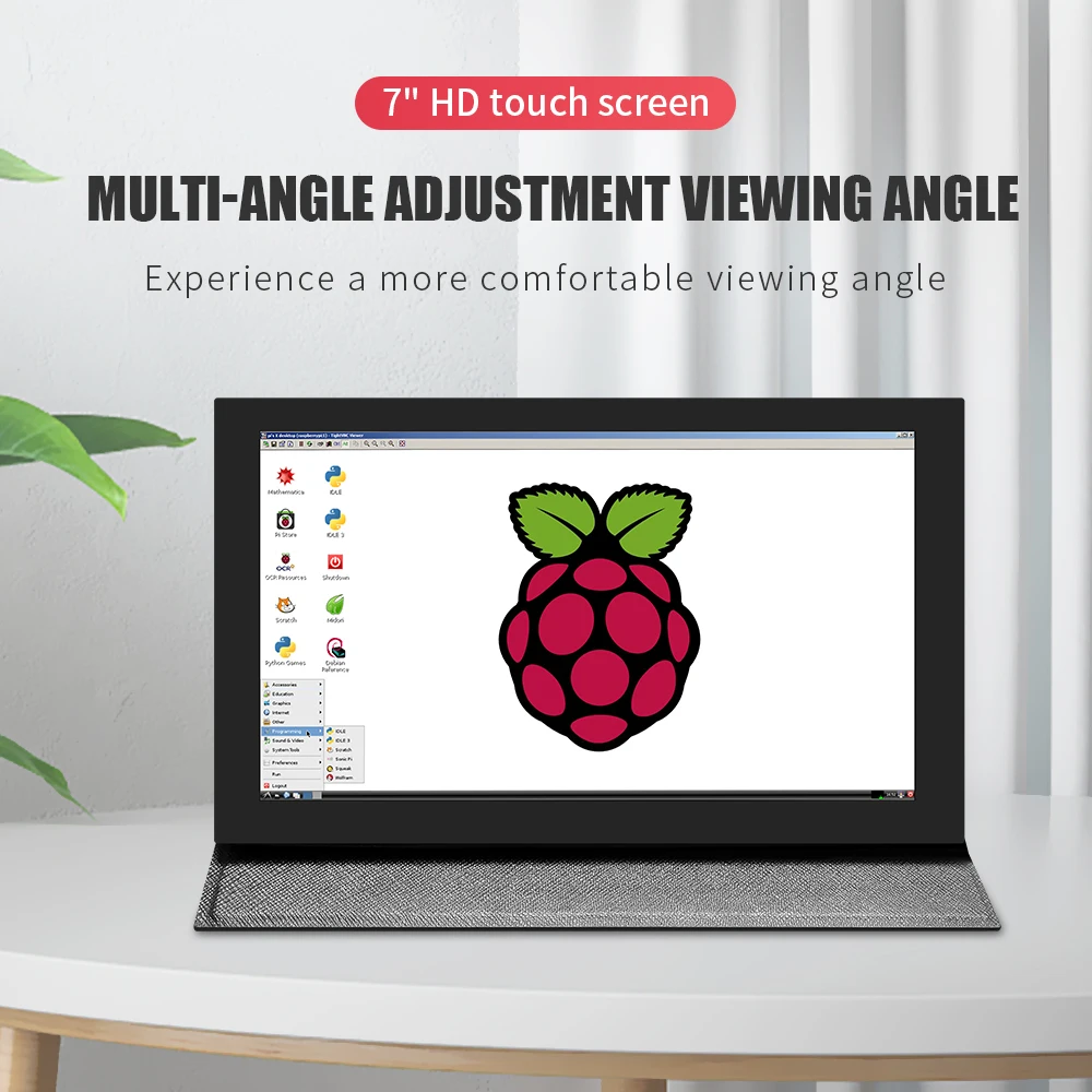 7 inch Mini Display-HDMI-gaming Monitor for raspberry pi for 3b rpi4 type-c Touch Screen with shell can stand Protable Monitor