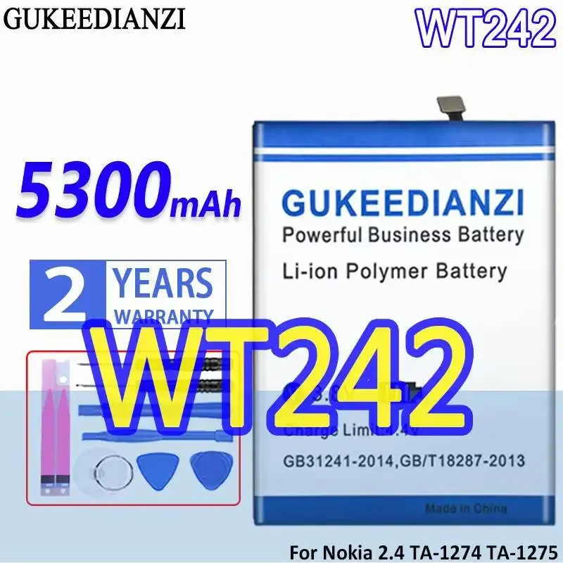 

Для Nokia 2,4 TA-1274 TA-1275 TA-1270 TA-1277 5300 мАч WT242 долговечный аккумулятор для мобильного телефона высокая совместимость