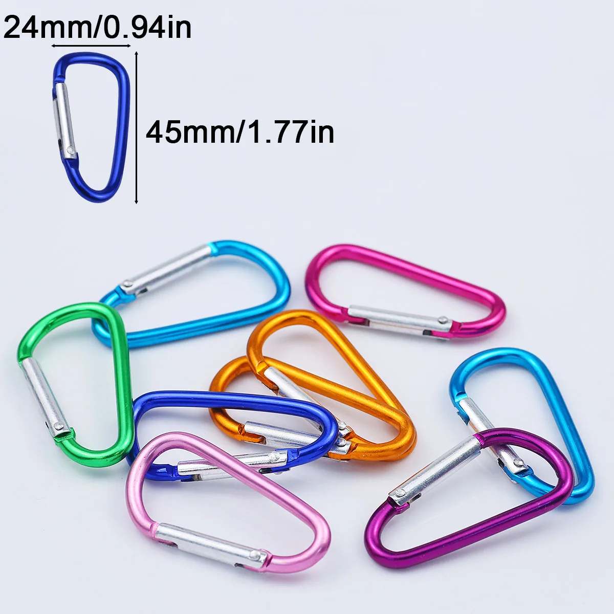 Zinc Alloy D-Rings in Assorted Colors Handmade DIY Jewelry Bags Keychains Bracelets Necklaces Other Accessories