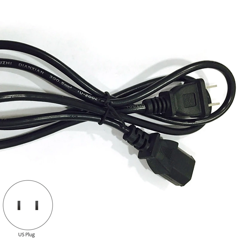 Сетевой шнур 1,2 м для ЦП переменного тока, штепсельная вилка стандарта США, 2-контактный продукт, суффикс сетевой шнур для ПК, монитора компьютерного принтера