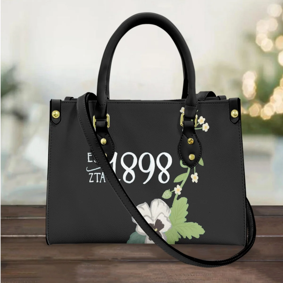 FORUDESIGNS Fashion Handbag Casual Crossover Tote Bag Zeta Tau Alpha Sorority Greek Outgoing Commuter Messenger Bag Gift