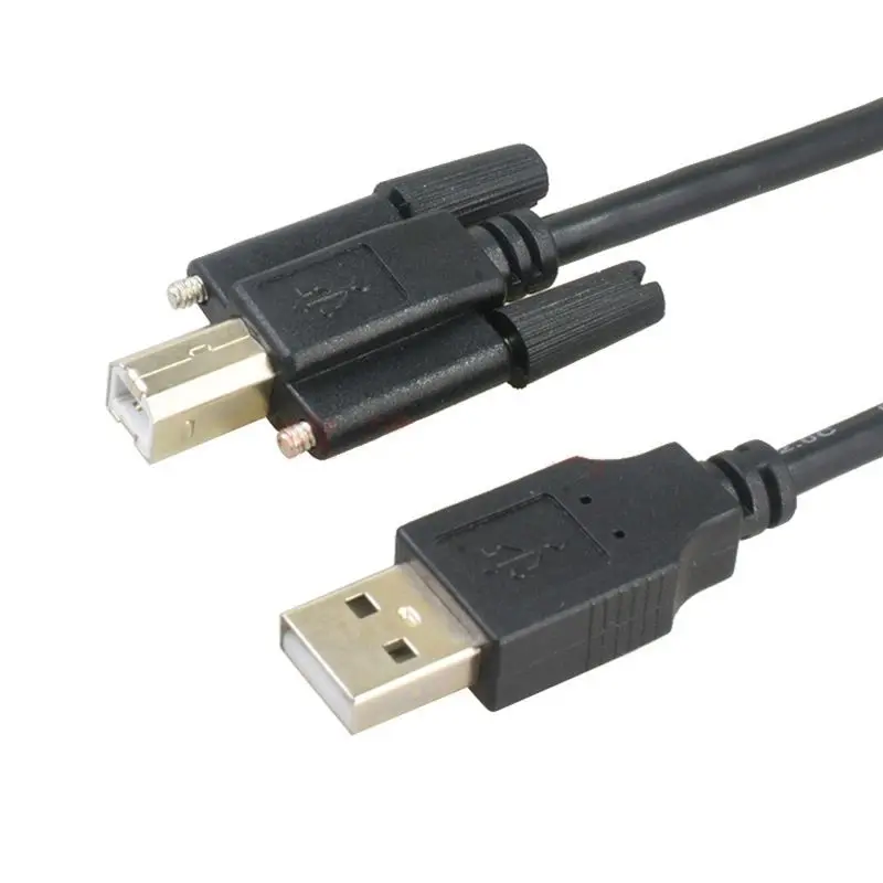 USB 2.0 Version Printing Cable With Screw Hole For Fixing USB Printer A Male To B Male Extension Cable Panel Cable 1.5M 3M 5M