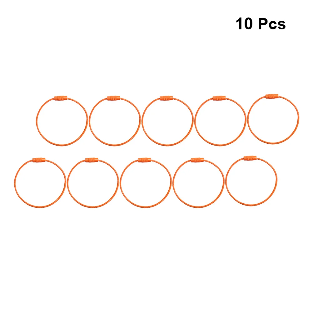 10 Buah Gantungan Kunci Cincin Kecil Gantungan Kunci Mobil untuk Wanita Kerajinan Gantungan Kunci Logam Gantung