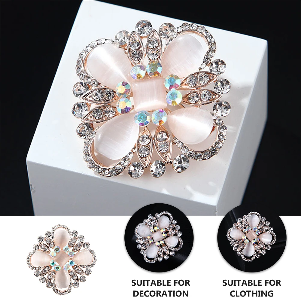 Spilla occhio di gatto Maglione Spille con strass per donna Spilla Costume da donna Gioielli Elegante bouquet da sposa