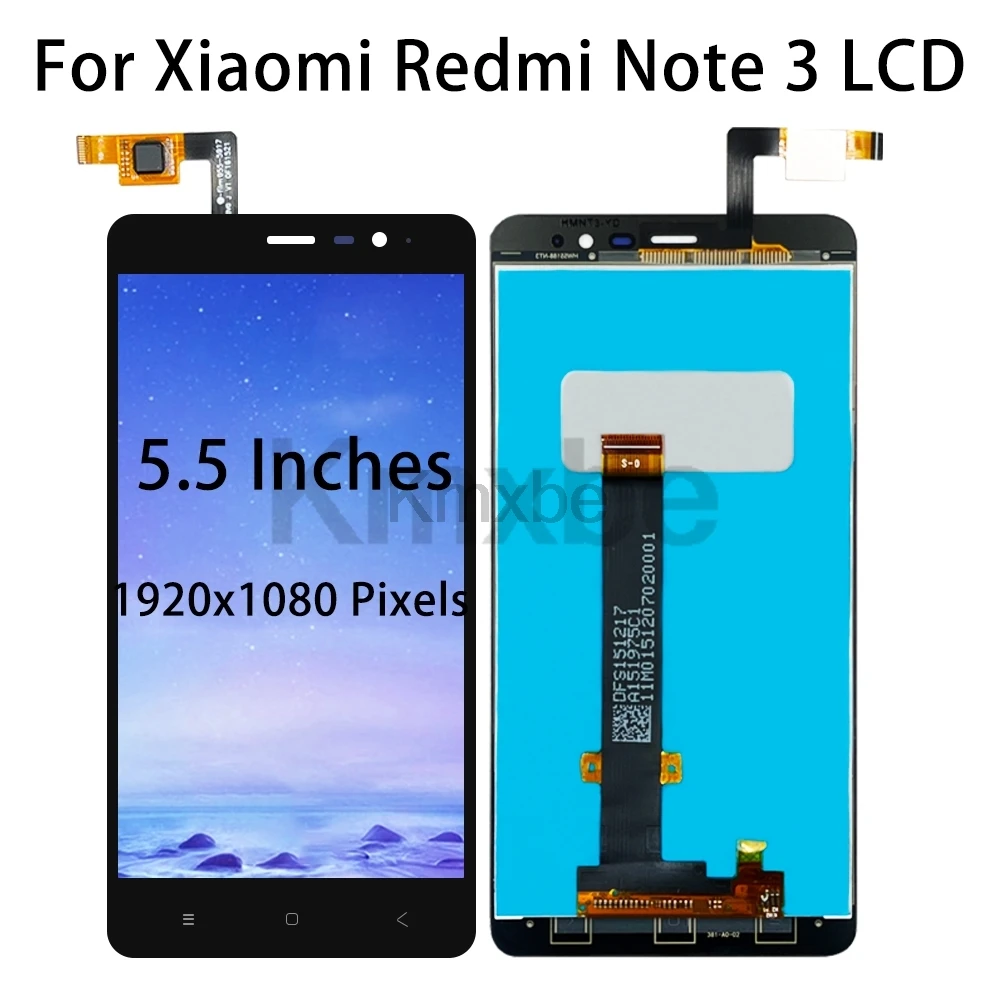 5.5 "ต้นฉบับ LCD สำหรับ Xiaomi redmi Note 3 MediaTek MT6795 Helio จอ X10ทัชสกรีนประกอบกับกรอบชิ้นส่วน