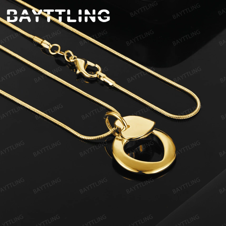 

925 Sterling Silver 16-30 Inch Women Fashion Luxury Round Pendant Necklace Wedding Gift Jewelry Accessories Exquisite