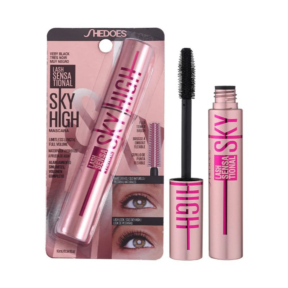 4d Mascara Waterdicht En Transpirant Resistent 24 Uur Lange Krul Mascara Borstel Natuurlijke Zwarte Niet-Smudgy Dikke Mascara Make-Up