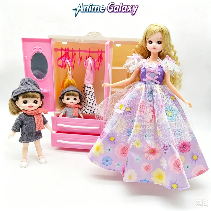 abs-plastic-dollhouse-furniture-3‑door-wardrobe-with-storage-drawers-pretend-play-bedroom-closet-toy-parent‑child-interactiv