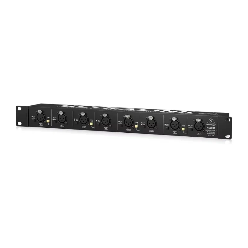 Behringer MS8000 Ultralink 8-Channel Microphone Splitter 8-in/16-out Stage Music Equipment Pa Sound System Studio Mic Splitter