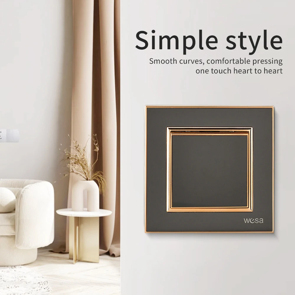 أسود كلاسيكي 250 فولت 16A التيار المتناوب زر مفتاح الإضاءة لوحة أكريليك لهب الجدار الروك التبديل الاتحاد الأوروبي القياسية تشغيل/إيقاف 1 عصابة 1 طريقة #3