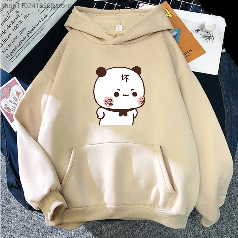 

Cute Bubu Is Yelling At Dudu Hoodies Kawaii Clothing Women Girls Sweatshirt Spring/Autumn Pink Long Sleeve Pocket Harajuku Hoody