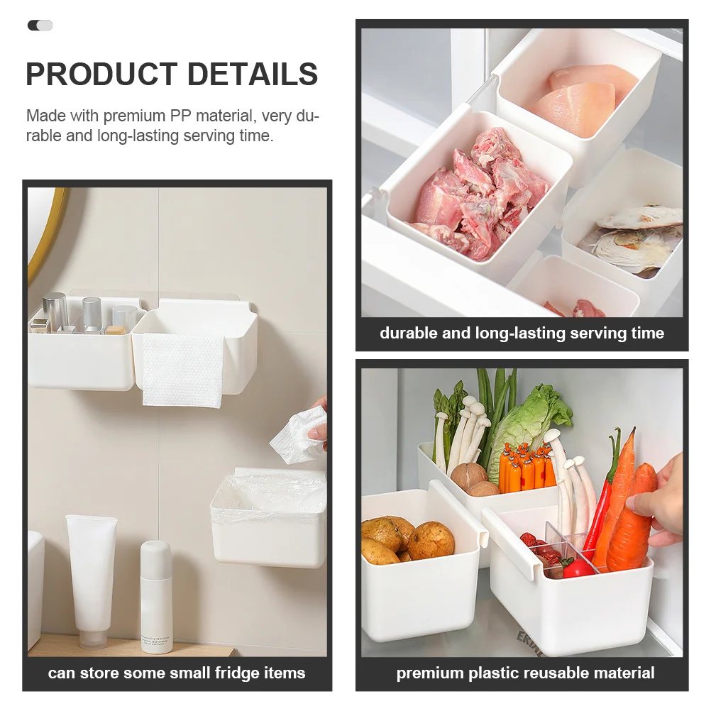 

Fridge Organizer Premium PP Material Stylish Practical Hanging Box Easy Sort Find Small Items Refrigerator Side Door