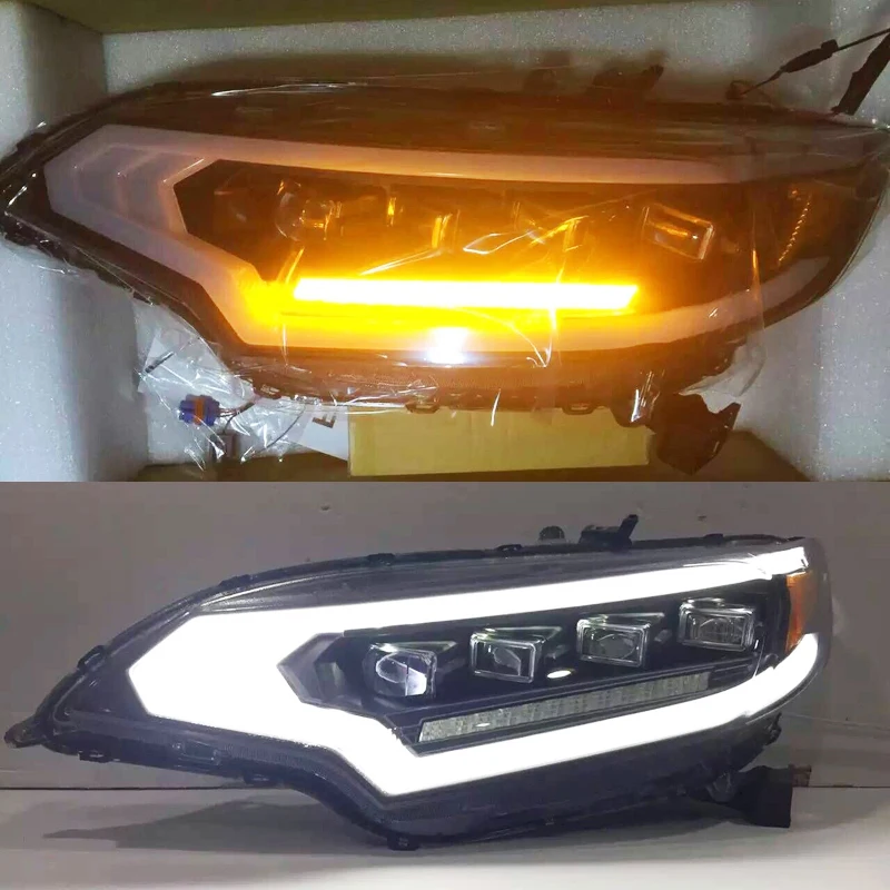 For HONDA for Fit Jazz Head Lamp 2015 Year Black Housing