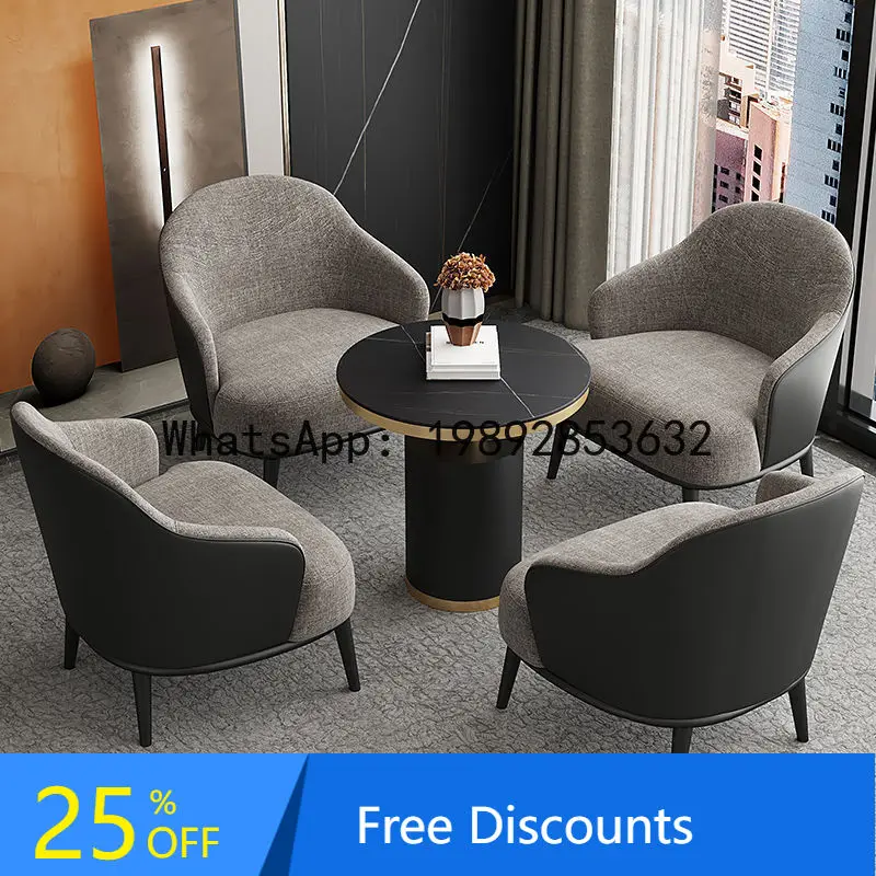Z1  Negotiation Sofa Table and Chair Set Modern Simple Sales Office Hotel Reception Leisure Single Chair