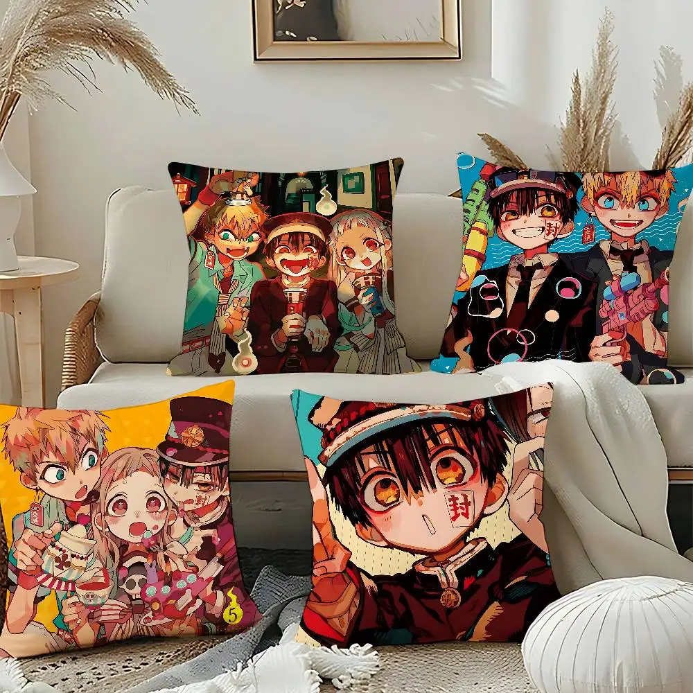 Anime Toilet-bound Hanako-kun Throw Pillow Covers Pattern Cushion Cover Suitable For Sofa Bedroom Car Pillow Cover