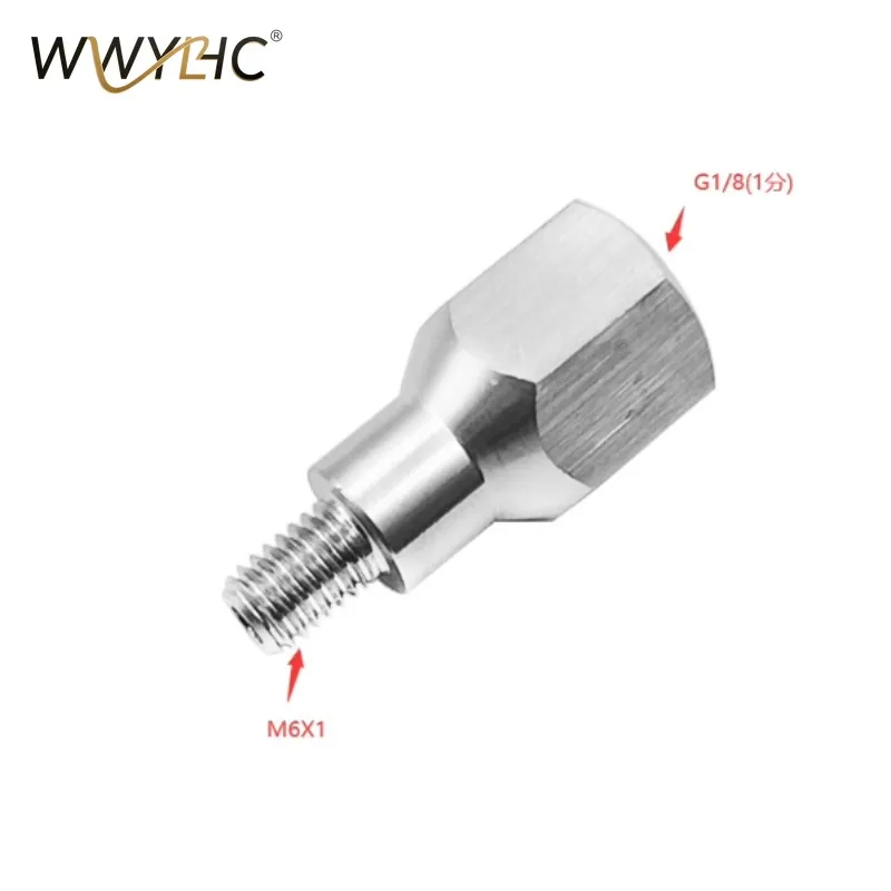 

Подходит для резьбового адаптера из нержавеющей стали, внутренняя головка заваривания G1/8 1 точка - внешняя M6X1 E61 для кофемашины