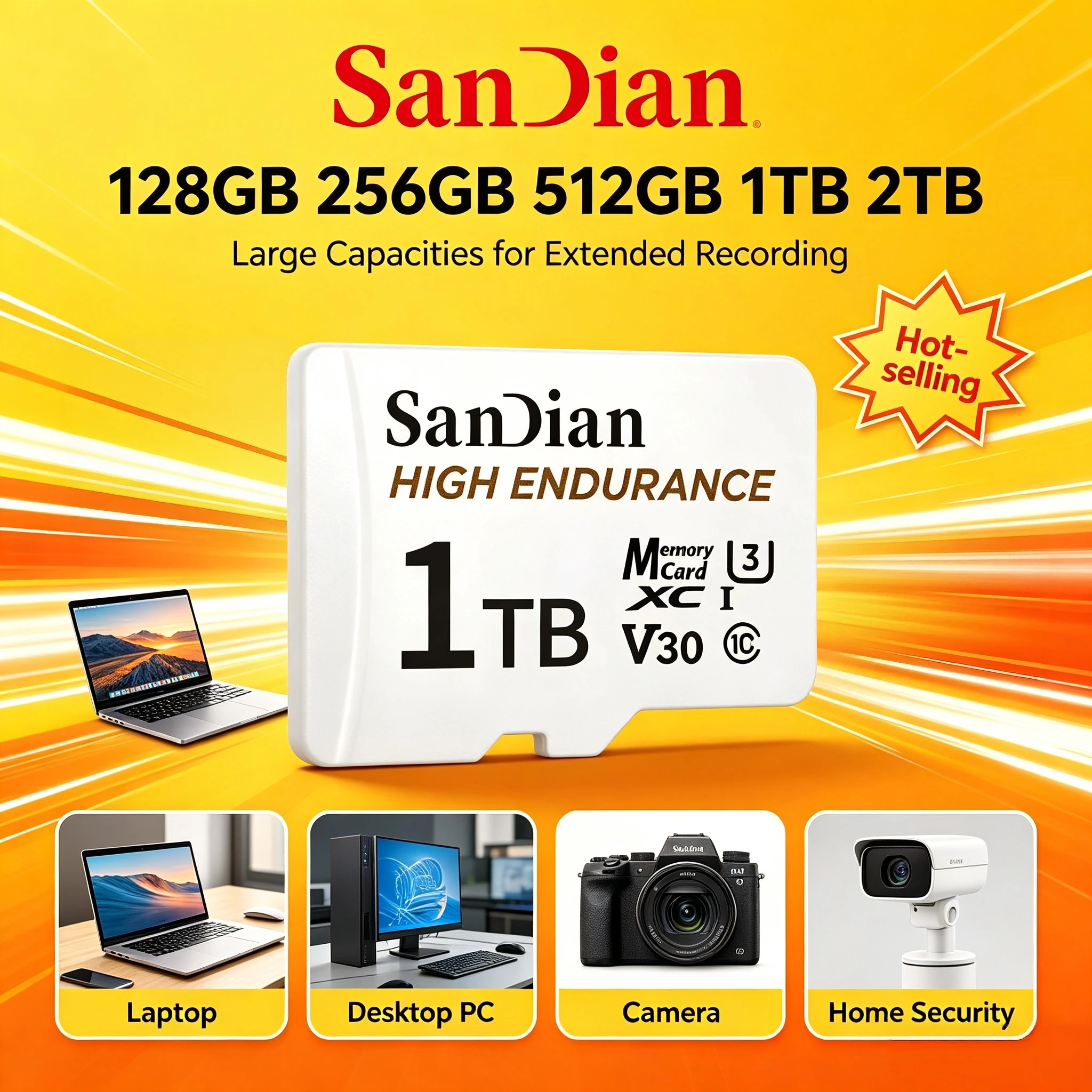 Original  V30 C10 128GB 256GB High Endurance Micro TF SD Card For Dash Cam Car CCTV Home Security Full HD Plus