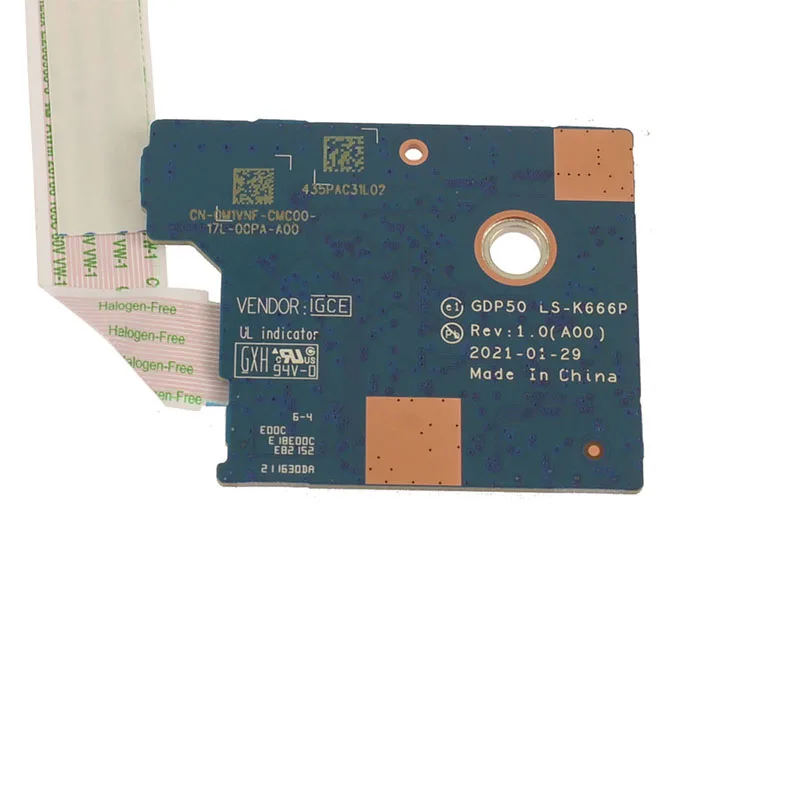 

Распределительная плата MCU, плата контроллера клавиатуры с кабелем - 1J7TX - M1VNF - 16Y4V для Alienware M15 R5 R6 R7