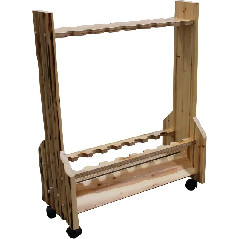

Rush Creek Creations | Double-Sided Fishing Rod Holder for 16 Saltwater/Freshwater Fishing Rods, Fishing Pole Holder