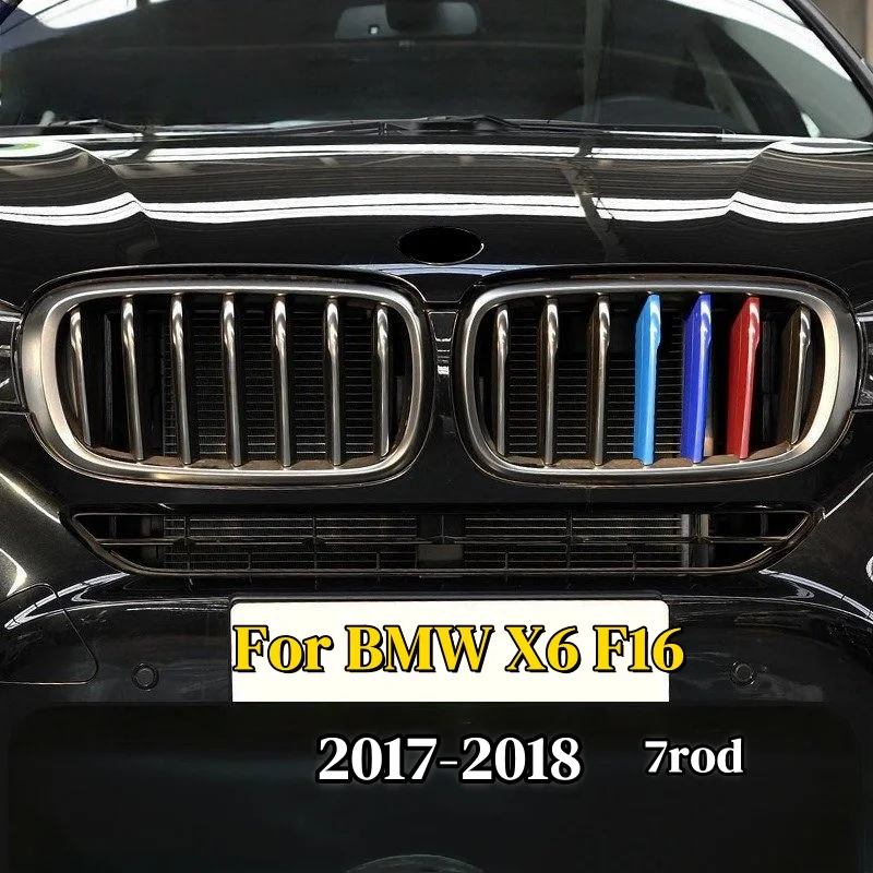 3 قطعة شريط الشبكة الأمامية لسيارات BMW X5 E53 E70 F15 G05 1998-2022 BMW X6 E71 E72 F16 2008-2018 Motorsport Power M غطاء الكسوة
