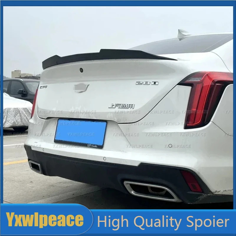 

For Cadillac CT4 2019 2020 2021 2022 2023 Spoiler ABS Material PSM Style Rear Trunk Lip Spoiler Body Kit Accessories