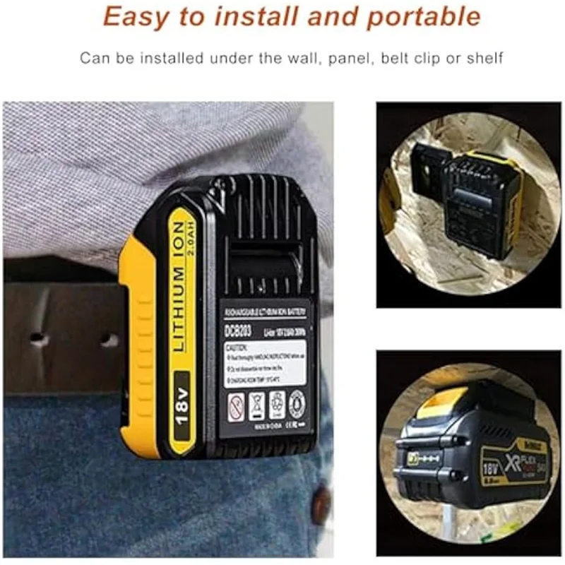 A53Q-держатели инструментов и держатель батареи для настенного крепления 20 В, вешалка для батареи, дрели, полка для хранения инструментов для M18, легко входит